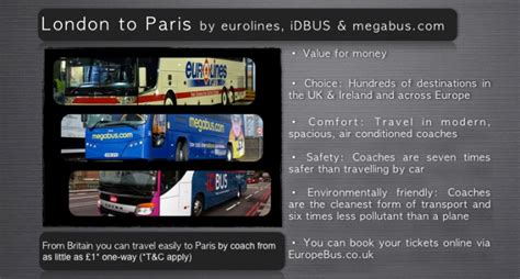 london to paris bus timetable.